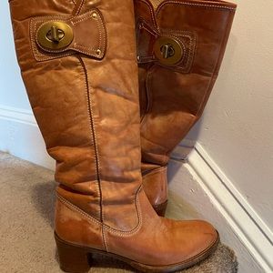 Coach heeled boots. Lovingly used. Great soft leather. Made in Italy.